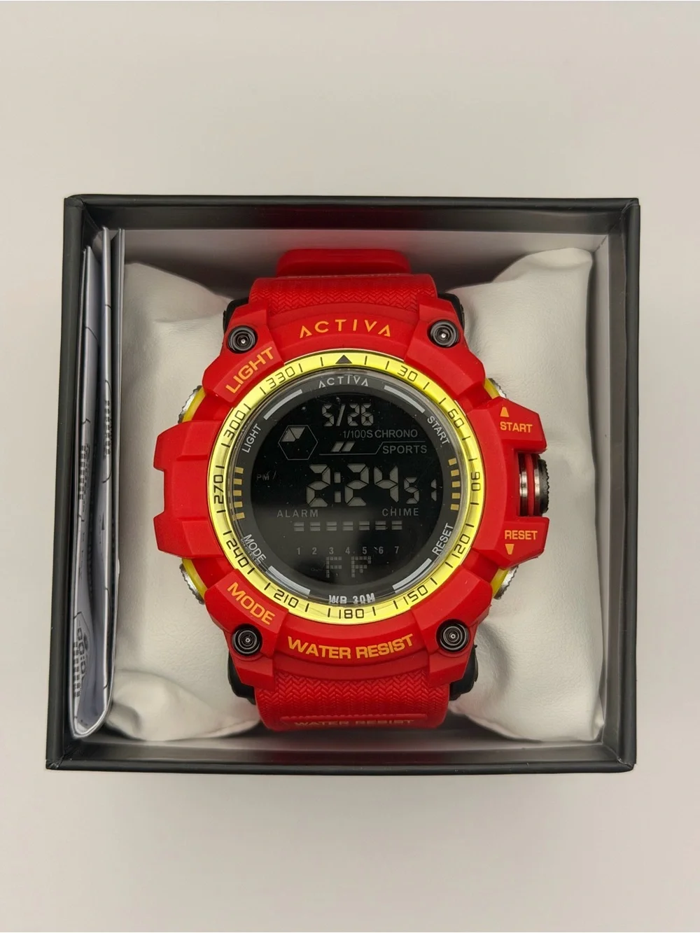 Activa Red Digital Sports Watch - Water Resistant
